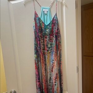 Nicole Miller Turquoise Sleeveless Dress